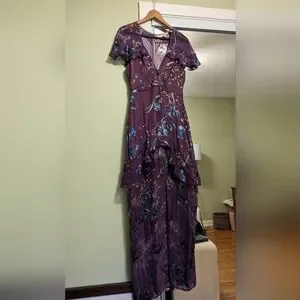 For Love And Lemons | Dresses | For Love And Lemons Cleo Floral Maxi Dress  In Violet Size M | Poshmark